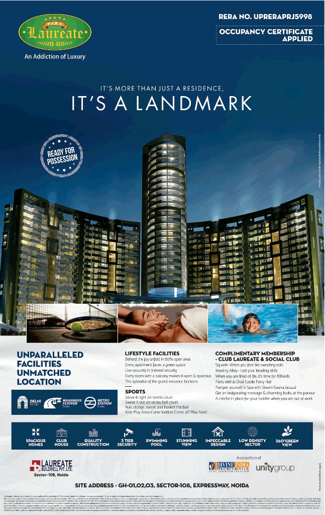 Presenting Occupancy certificate applied at Parx Laureate in Noida Update